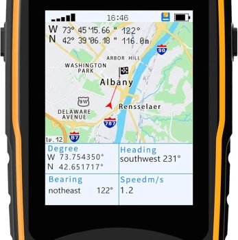 A8 Handheld GPS for Hiking, Rugged and Waterproof Handheld GPS Navigator, 3.2″ Sunlight Readable Screen, Compact Satellite Handheld GPS with USA Base Map, Multi-GNSS Support, Extra Battery Life