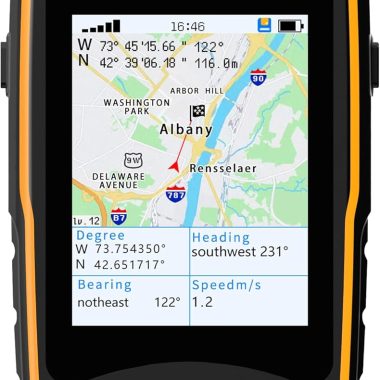 A8 Handheld GPS for Hiking, Rugged and Waterproof Handheld GPS Navigator, 3.2″ Sunlight Readable Screen, Compact Satellite Handheld GPS with USA Base Map, Multi-GNSS Support, Extra Battery Life