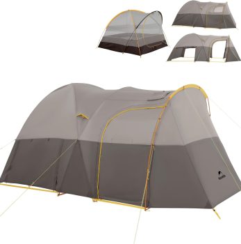 Naturehike KOTA 4/6/8 Person Camping Tent, Double Layer Waterproof 4 Person 6 Person 8 Person Tents for Camping, Large and Tall Family Tent with Vestibules Porch